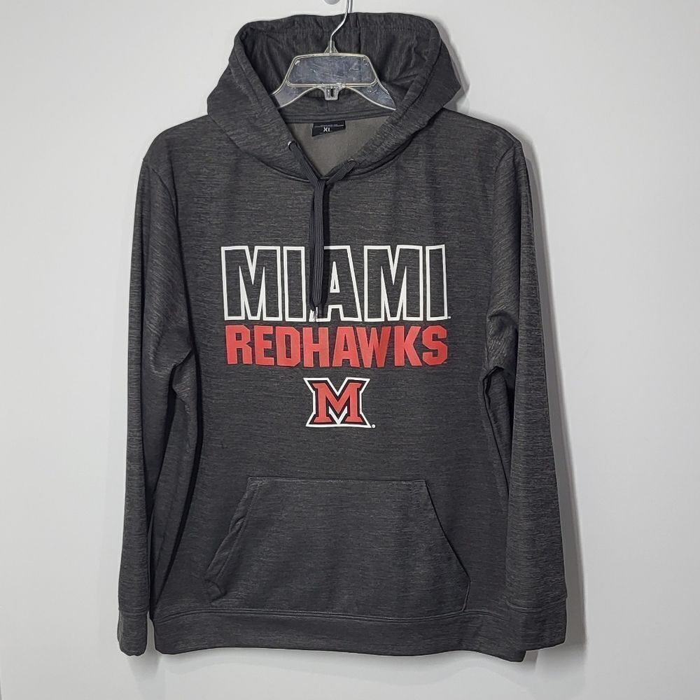 Miami Redhawks Men's Gray Hoodie